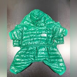 Green Four Legged Pet Snowsuit - Weatherproof